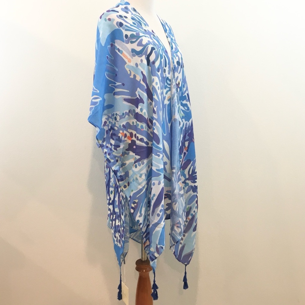 Riah | Blue & Purple Kimono with Tassels - Picture 6 of 9
